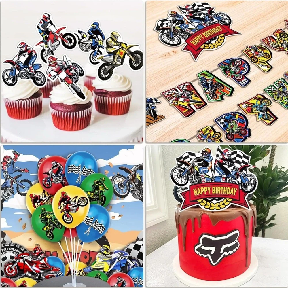 Super Dirt Bike Motocross Happy Birthday kit 40 x 60,